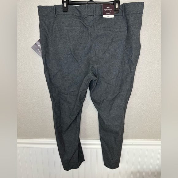 Ava & Viv Mid-Rise Comfort Waist Grey Pants Size 22W - Picture 3 of 4